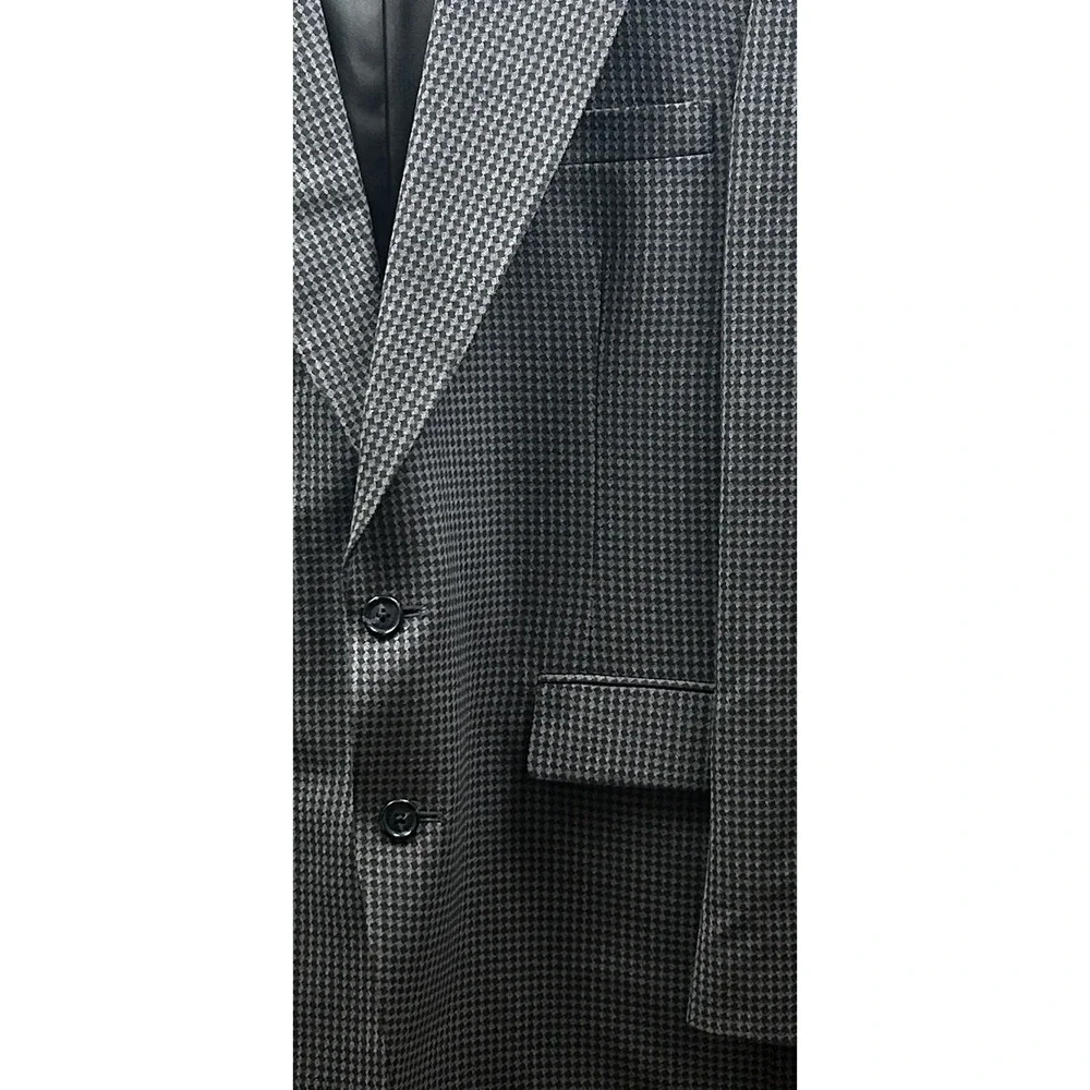 Givenchy Monsieur Blazer Mens 39R Gray Houndstooth USA‎ Made Timeless Vintage